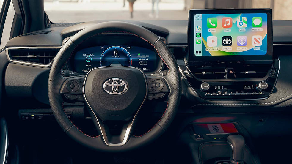 Toyota corolla en el interior fotografías e imágenes de alta